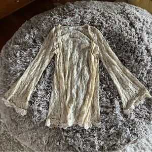 Beautiful Lace Top with Flared Sleeves. Perfect for a Festival!